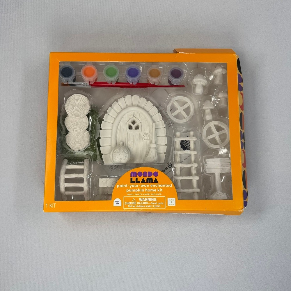Mondo Llama Paint Your Own Enchanted Pumpkin Home Kit Resin Miniatures 21pc Set